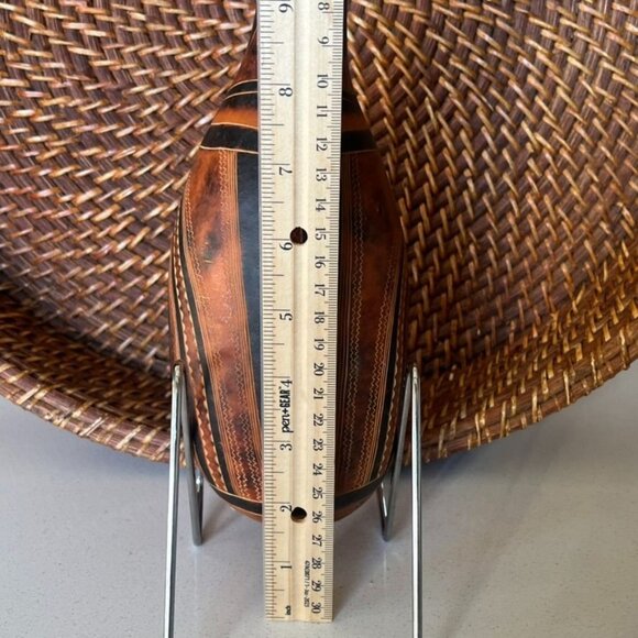 César Aquino Veli Orig Folk Art Peruvian Gourd Musician Figurines Saxophone - Picture 11 of 12